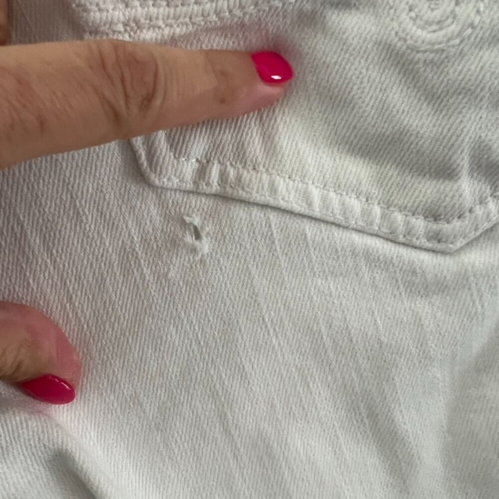 Lilly Pulitzer sz 12 White Babe Bootcut Jeans 27" inseam - Picture 10 of 14
